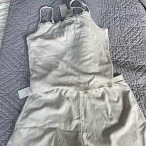 NWT Abercrombie Pointelle Sleep Set White